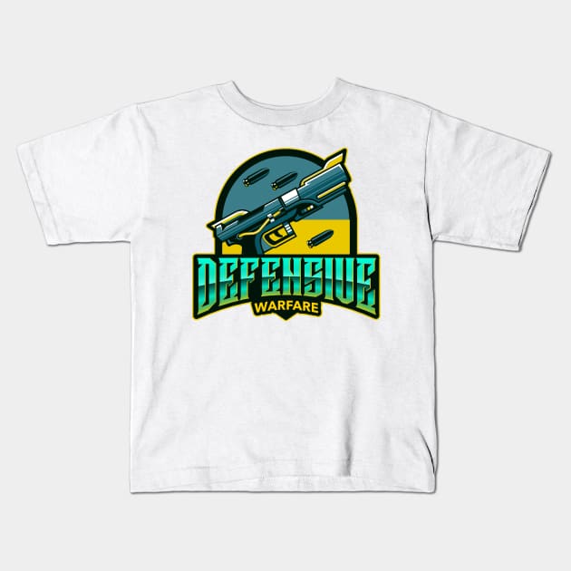 Defensive Warfare Kids T-Shirt by Aim For The Face